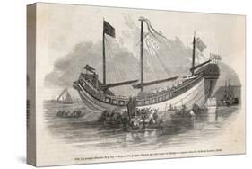 The "Key-Ing" the First Chinese Junk to Visit Europe Docked in the Thames-null-Stretched Canvas