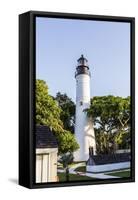 The Key West Lighthouse, Florida, Usa-Jorg Hackemann-Framed Stretched Canvas