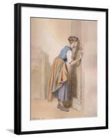 'The Keyhole', 1869, (1938)-Pierre Edouard Frere-Framed Giclee Print