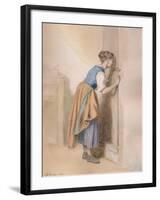 'The Keyhole', 1869, (1938)-Pierre Edouard Frere-Framed Giclee Print