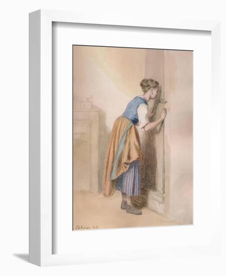 'The Keyhole', 1869, (1938)-Pierre Edouard Frere-Framed Giclee Print