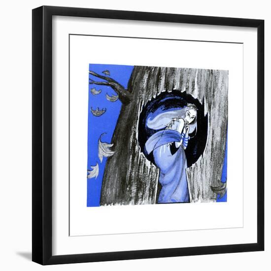 The Keyhole in the Tree Trunk - Jack & Jill-Ann Eshner-Framed Giclee Print