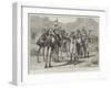 The Khartoum Expedition, Mounted Infantry Capturing the First Prisoners Near Gakdul-William Heysham Overend-Framed Giclee Print