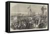 The Khedive of Egypt Laying the First Stone of Harbour Works at Alexandria-null-Framed Stretched Canvas