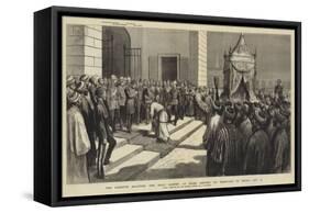 The Khedive Saluting the Holy Carpet at Cairo before its Despatch to Mecca, 5 October-Godefroy Durand-Framed Stretched Canvas