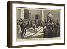 The Khedive Saluting the Holy Carpet at Cairo before its Despatch to Mecca, 5 October-Godefroy Durand-Framed Giclee Print