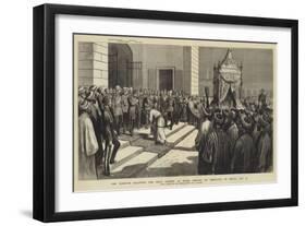 The Khedive Saluting the Holy Carpet at Cairo before its Despatch to Mecca, 5 October-Godefroy Durand-Framed Giclee Print