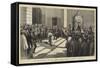 The Khedive Saluting the Holy Carpet at Cairo before its Despatch to Mecca, 5 October-Godefroy Durand-Framed Stretched Canvas