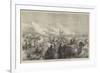 The Khiva Expedition, Russian Troops Attacking a Caravan of Turkomans-null-Framed Premium Giclee Print