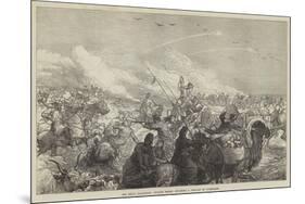 The Khiva Expedition, Russian Troops Attacking a Caravan of Turkomans-null-Mounted Premium Giclee Print