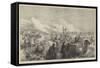 The Khiva Expedition, Russian Troops Attacking a Caravan of Turkomans-null-Framed Stretched Canvas