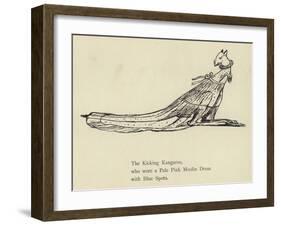 The Kicking Kangaroo-Edward Lear-Framed Giclee Print