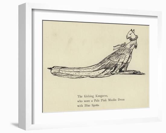 The Kicking Kangaroo-Edward Lear-Framed Giclee Print