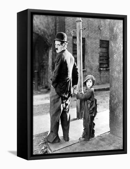 The Kid, Charles Chaplin, Jackie Coogan, 1921-null-Framed Stretched Canvas