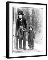 The Kid, Charles Chaplin, Jackie Coogan, 1921-null-Framed Premium Photographic Print