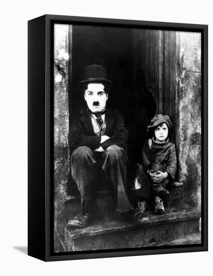 The Kid, Charlie Chaplin, Jackie Coogan, 1921-null-Framed Stretched Canvas