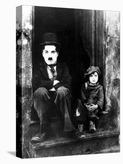 The Kid, Charlie Chaplin, Jackie Coogan, 1921-null-Stretched Canvas