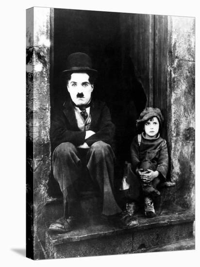 The Kid, Charlie Chaplin, Jackie Coogan, 1921-null-Stretched Canvas