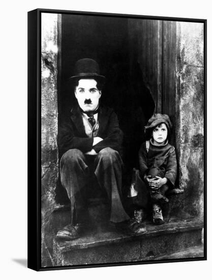 The Kid, Charlie Chaplin, Jackie Coogan, 1921-null-Framed Stretched Canvas