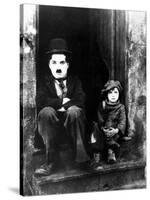 The Kid, Charlie Chaplin, Jackie Coogan, 1921-null-Stretched Canvas