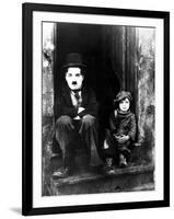 The Kid, Charlie Chaplin, Jackie Coogan, 1921-null-Framed Premium Photographic Print