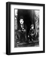 The Kid, Charlie Chaplin, Jackie Coogan, 1921-null-Framed Premium Photographic Print