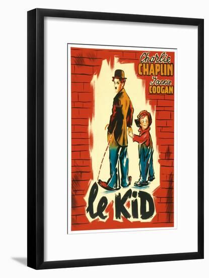 The Kid, French Movie Poster, 1921-null-Framed Art Print