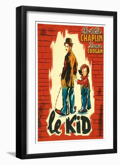 The Kid, French Movie Poster, 1921-null-Framed Art Print