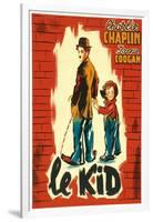 The Kid, French Movie Poster, 1921-null-Framed Art Print