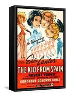 THE KID FROM SPAIN, US 1944 reissue poster art, Eddie Cantor (bottom right, in matador suit), 1932-null-Framed Stretched Canvas