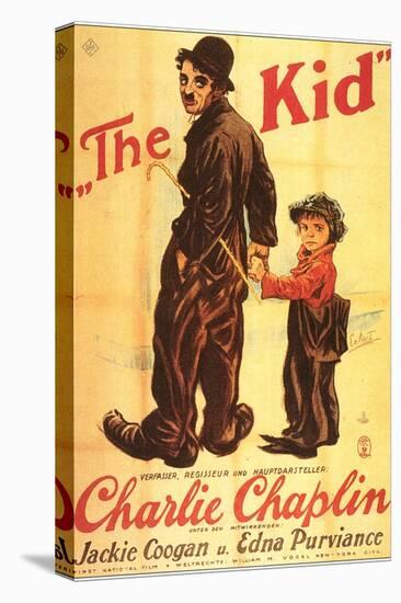 The Kid, German Movie Poster, 1921-null-Stretched Canvas