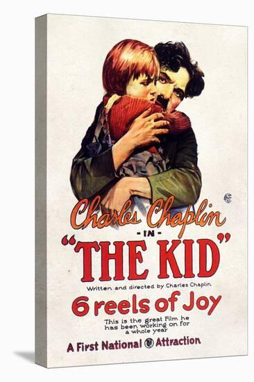 The Kid Movie Charlie Chaplin Jackie Coogan Poster Print-null-Stretched Canvas