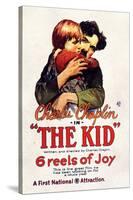 The Kid Movie Charlie Chaplin Jackie Coogan Poster Print-null-Stretched Canvas