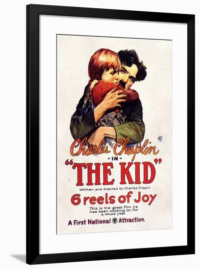 The Kid Movie Charlie Chaplin Jackie Coogan Poster Print-null-Framed Poster