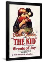 The Kid Movie Charlie Chaplin Jackie Coogan Poster Print-null-Framed Poster