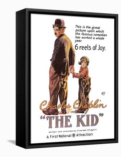 The Kid Movie Charlie Chaplin Poster Print-null-Framed Stretched Canvas