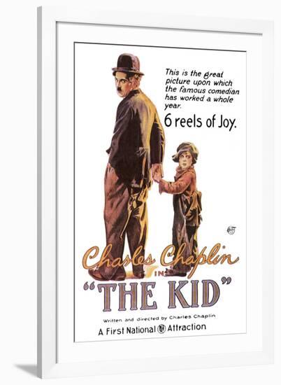The Kid Movie Charlie Chaplin-null-Framed Art Print