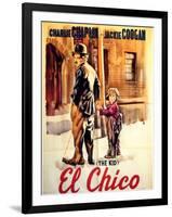 The Kid, Spanish Movie Poster, 1921-null-Framed Art Print