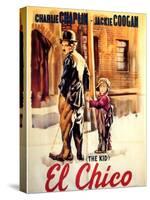 The Kid, Spanish Movie Poster, 1921-null-Stretched Canvas