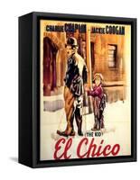 The Kid, Spanish Movie Poster, 1921-null-Framed Stretched Canvas