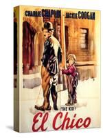 The Kid, Spanish Movie Poster, 1921-null-Stretched Canvas