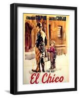 The Kid, Spanish Movie Poster, 1921-null-Framed Art Print