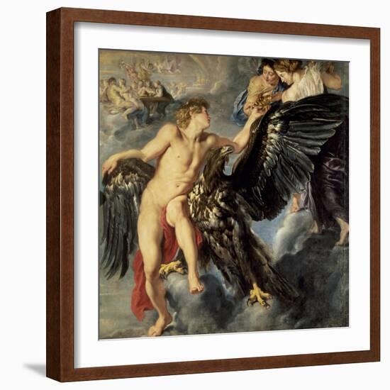 The Kidnapping of Ganymede-Peter Paul Rubens-Framed Giclee Print