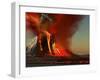 The Kilauea Volcano Erupts On the Island of Hawaii with Plumes of Fire And Smoke-Stocktrek Images-Framed Photographic Print