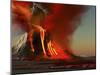 The Kilauea Volcano Erupts On the Island of Hawaii with Plumes of Fire And Smoke-Stocktrek Images-Mounted Photographic Print