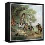 The Kill, Fox Hunting, 1787-Thomas Rowlandson-Framed Stretched Canvas