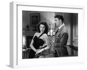 THE KILLERS, 1946 directed by ROBERT SIODMAK Ava Gardner / Burt Lancaster (b/w photo)-null-Framed Photo