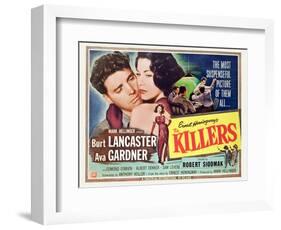 The Killers, Burt Lancaster, Ava Gardner, 1946-null-Framed Art Print