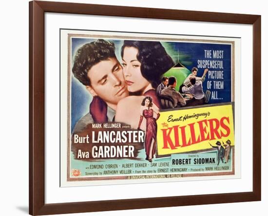 The Killers, Burt Lancaster, Ava Gardner, 1946-null-Framed Art Print