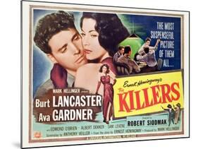 The Killers, Burt Lancaster, Ava Gardner, 1946-null-Mounted Art Print